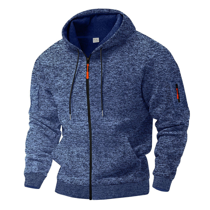 Sporty hoodie for men with breathable structure and contrast zipper details Lune London