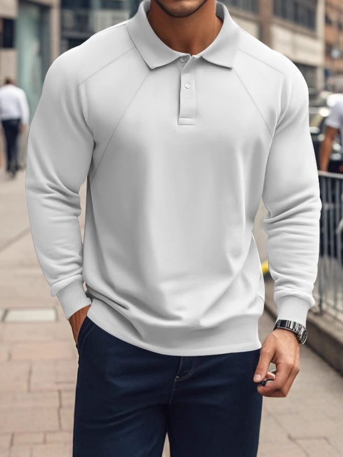 Men's trendy long sleeve polo with sporty cut Lune London