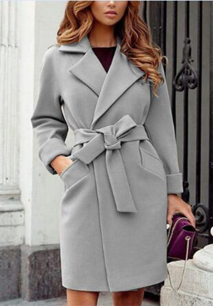 Elegant women's trench coat with belt and pockets Lune London
