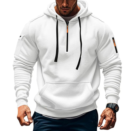 Men's functional hoodie with half-zip and practical pockets Amarae