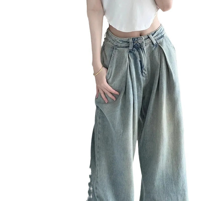 Jean à taille haute ample pour femmes Chic & Stil