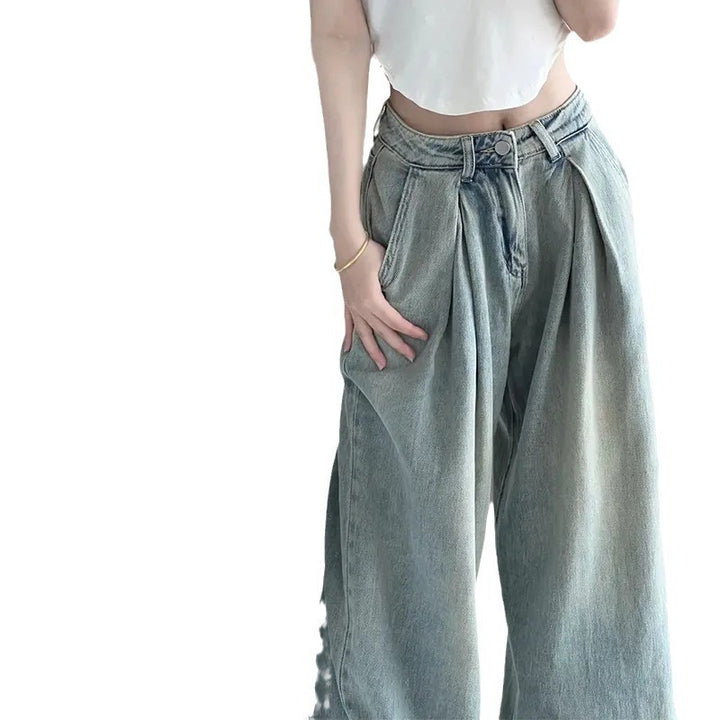 Jean à taille haute ample pour femmes Chic & Stil