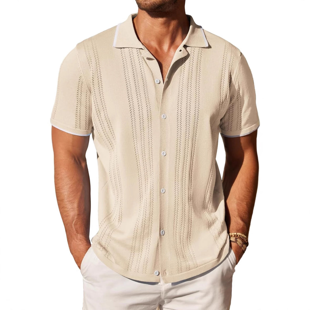 Short sleeve shirt for men with textured pattern Lune London