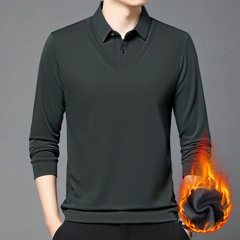 Trendy long sleeve shirt for men with structured collar and moisture-regulating properties Lune London