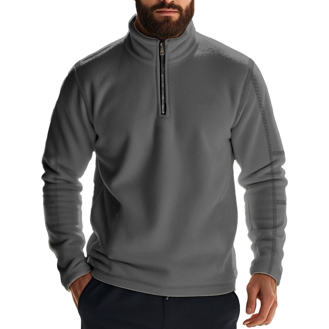 Men's polyester jacket with stand-up collar and zipper Lune London