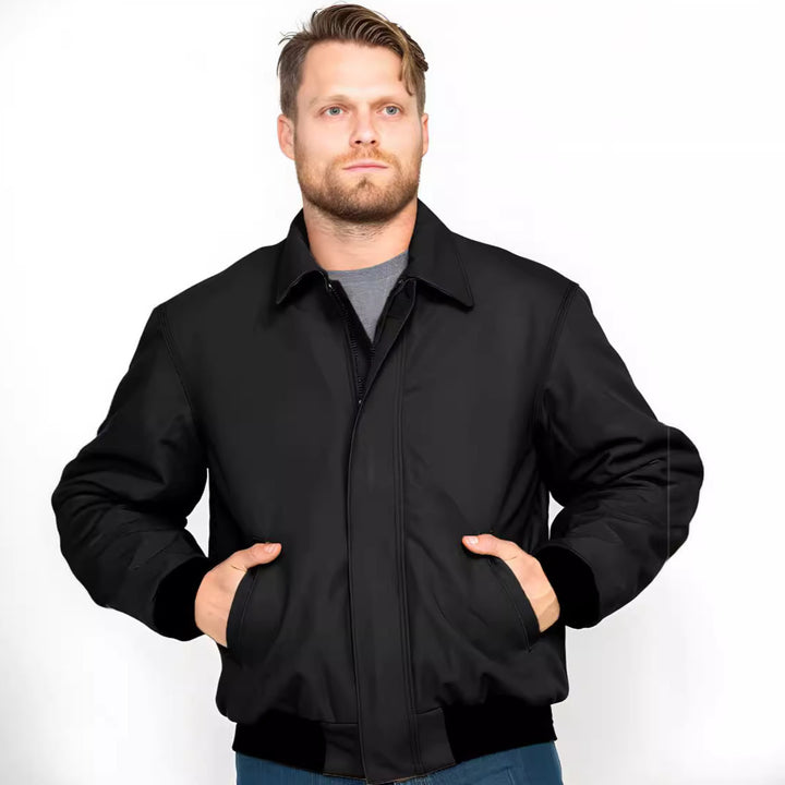 Elegant and warming men's jacket with double zipper Lune London