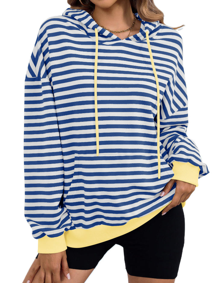 Casual hoodie for ladies with colorful striped pattern Amarae