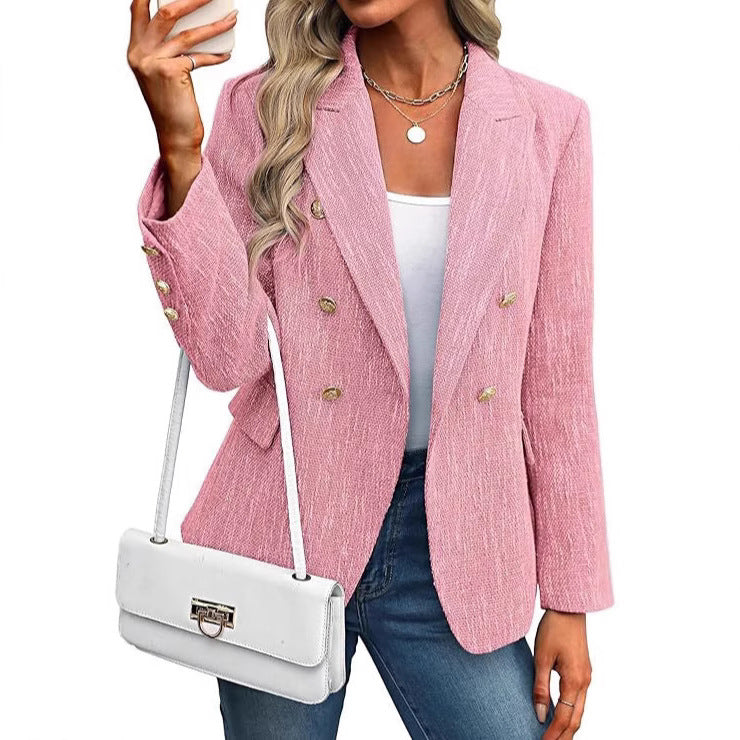 Tweed blazer for women with double-breasted buttons Lune London