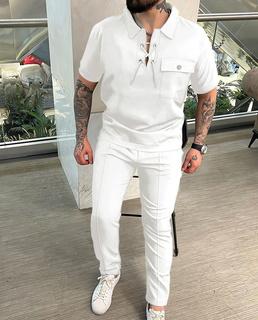 Stylish men's outfit with drawstring details Amarae