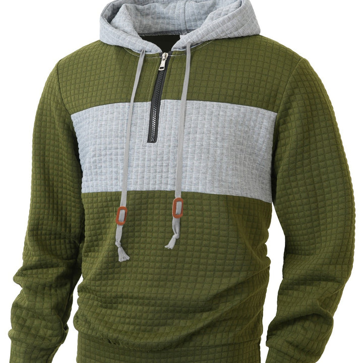 Men's Hoodie with 1/4 zipper and structured design Lune London