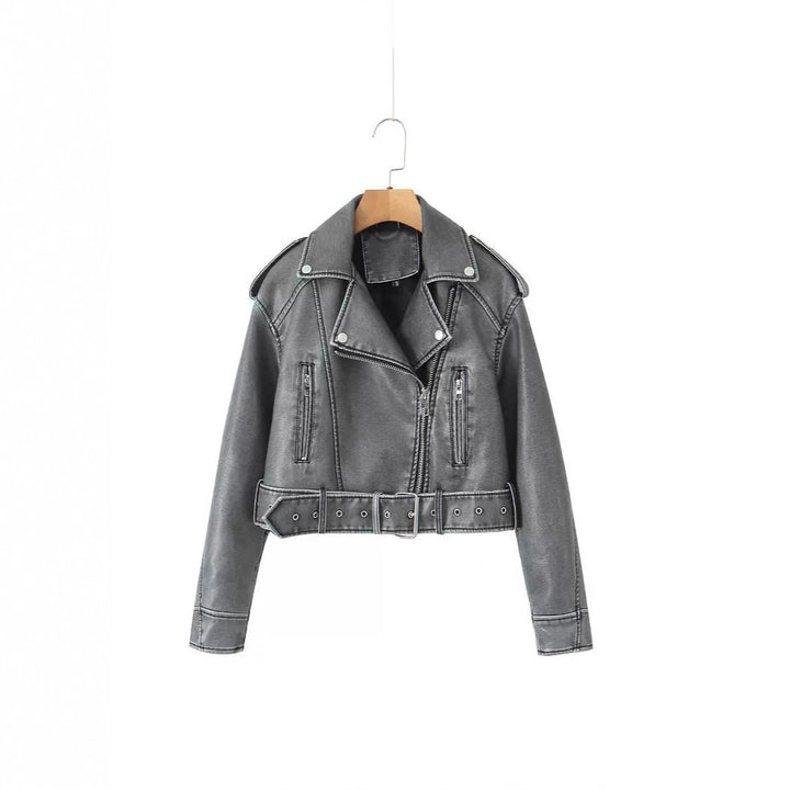Ladies trendy biker jacket in denim Lune London
