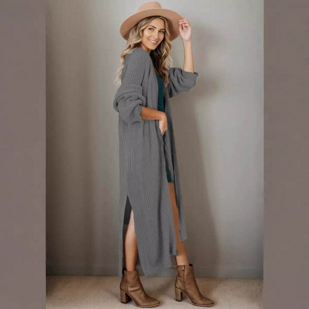 Cardigan en tricot pour femme avec bords bruts et coupe décontractée Chic & Stil