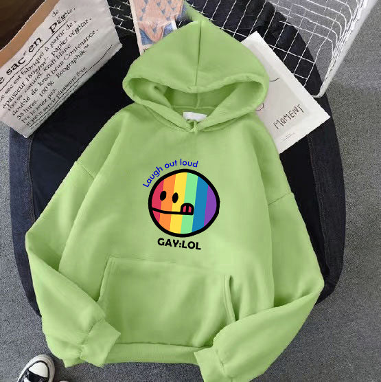 Women's hoodie with colorful graphic print Chic & Stil