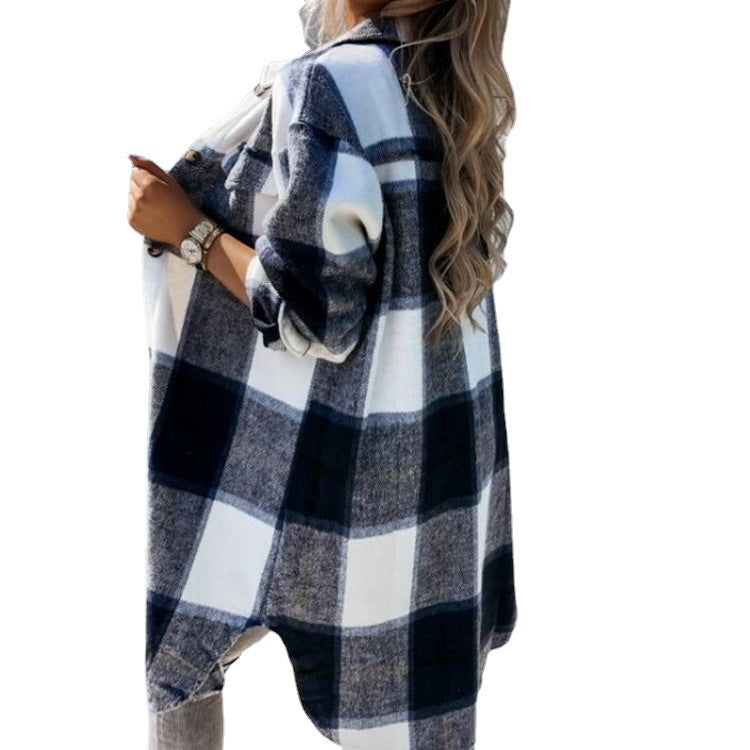 Ladies plaid shirt jacket Chic and Still
