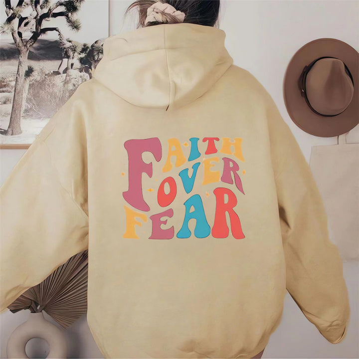 Women's hoodie with creative lettering and soft inner fleece Lune London
