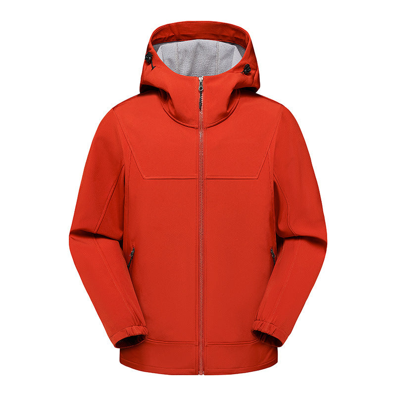 Multifunctional technical jacket for men with adjustable hood and water-repellent material Lune London
