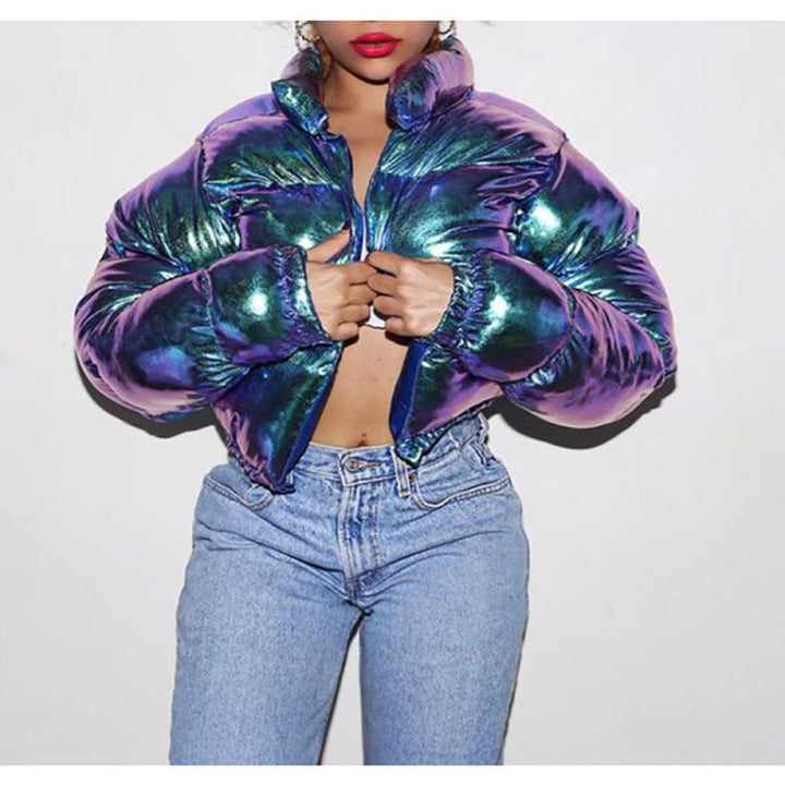 Ladies shiny quilted jacket Chic und Stil