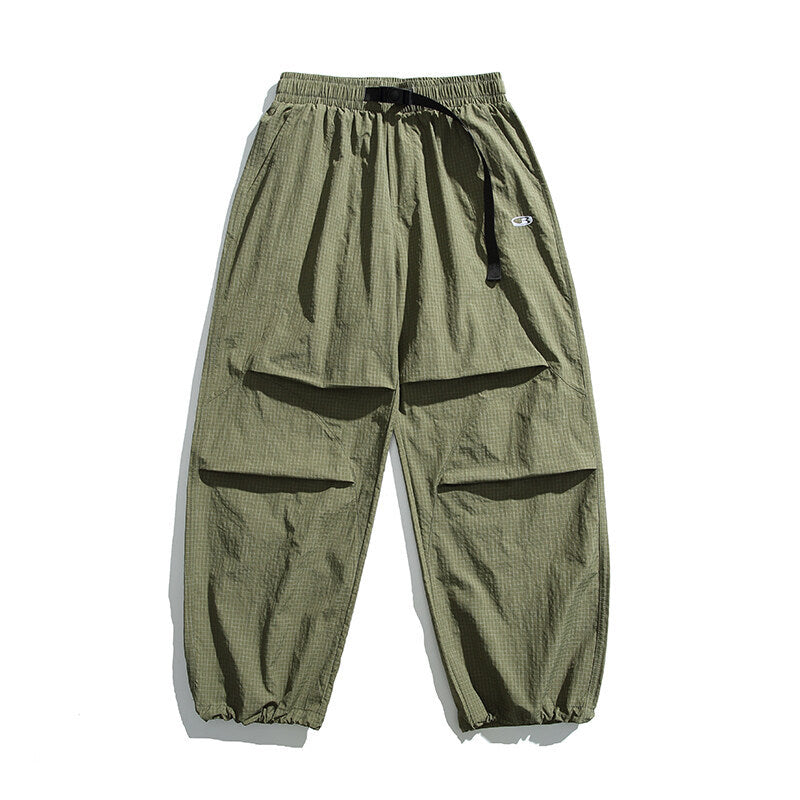 Unisex Lightweight Ripstop Cargo Pants with Multiple Flap Pockets and Elastic Hem Amarae