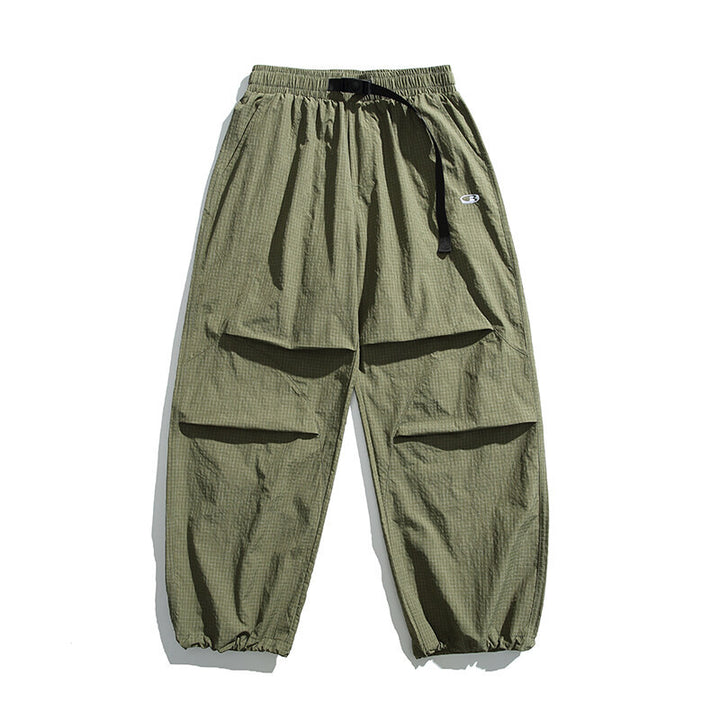 Unisex Lightweight Ripstop Cargo Pants with Multiple Flap Pockets and Elastic Hem Amarae