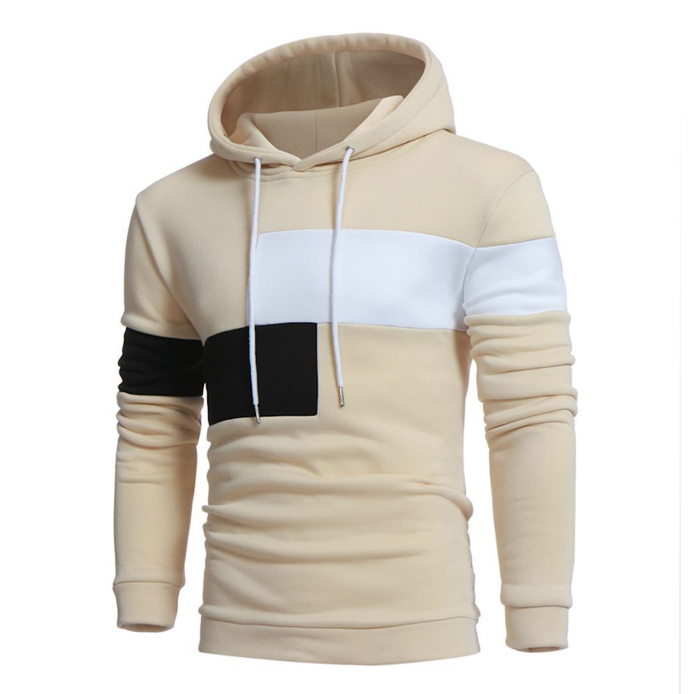 Sporty hooded sweater for men with chic and stylish color block design