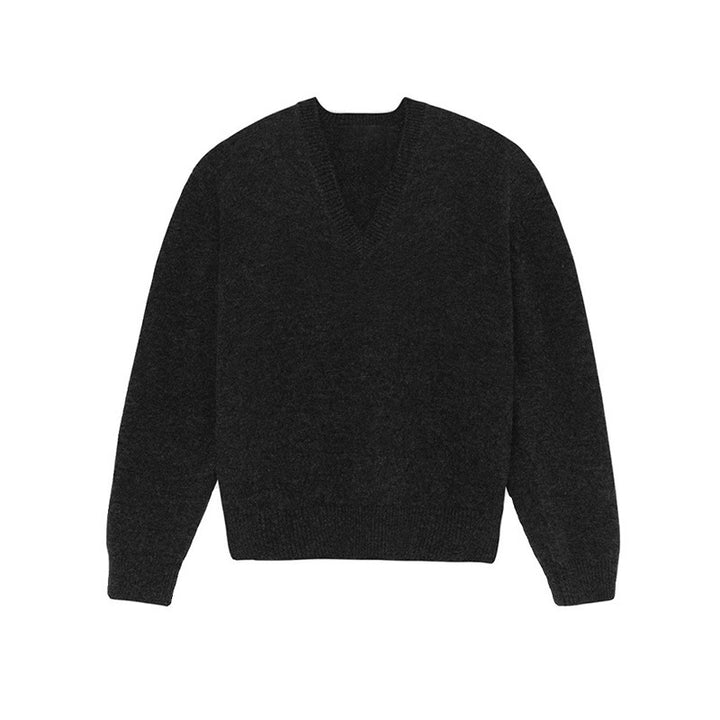 Pull décontracté pour femmes en V en matériau doux Chic & Stil