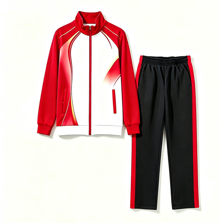 Unisex badminton training set with functional polo and sporty jogging pants Amarae