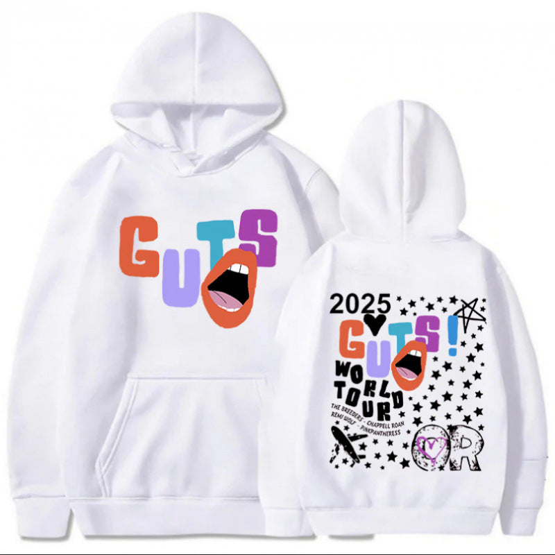 Women's hoodie with creative graphic elements and unique tour print Lune London