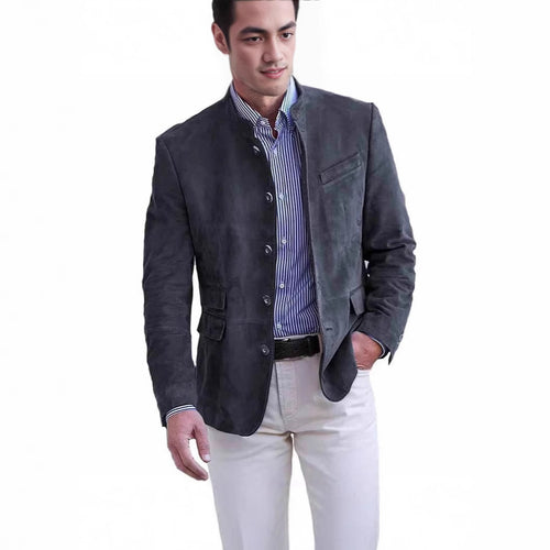 Elegant suede jacket for men with a modern design Amarae