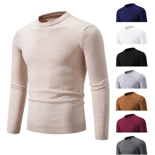 Fine knit sweater for men with crew neck and ribbed details Amarae