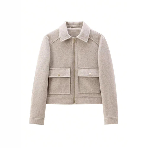 Trendy short jacket for women with practical flap pockets Amarae