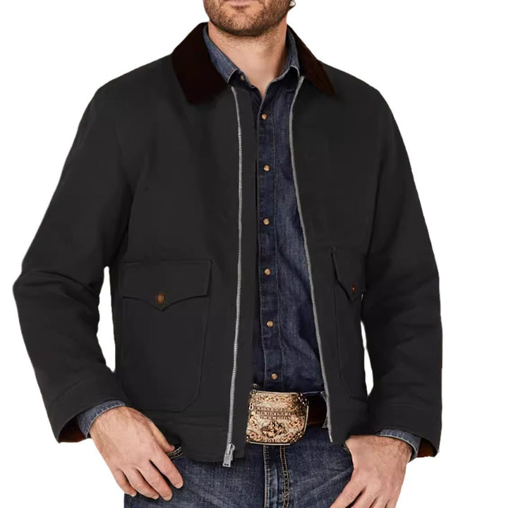 Rustic utility jacket for men with practical pockets Amarae