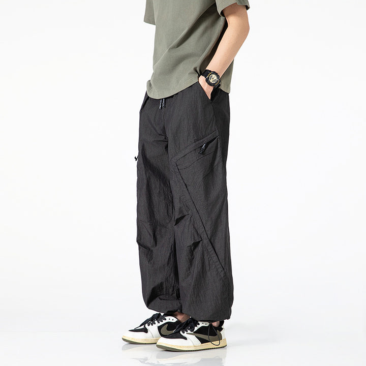 Casual cargo pants for men with adjustable elastic waistband and versatile pockets Lune London