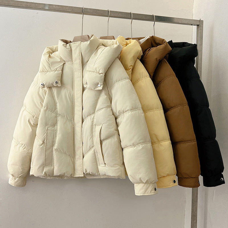 Quilted jacket with stand-up collar for women with practical pockets Lune London
