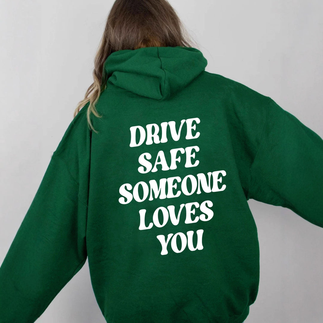 Women's hoodie sweatshirt with inspiring lettering and casual fit Chic & Stil