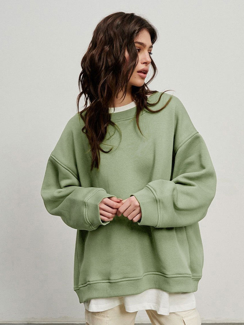 Lune London | Women's Oversized Sweatshirt In Casual Style with Oversized Sleeves and Elastic Cuffs