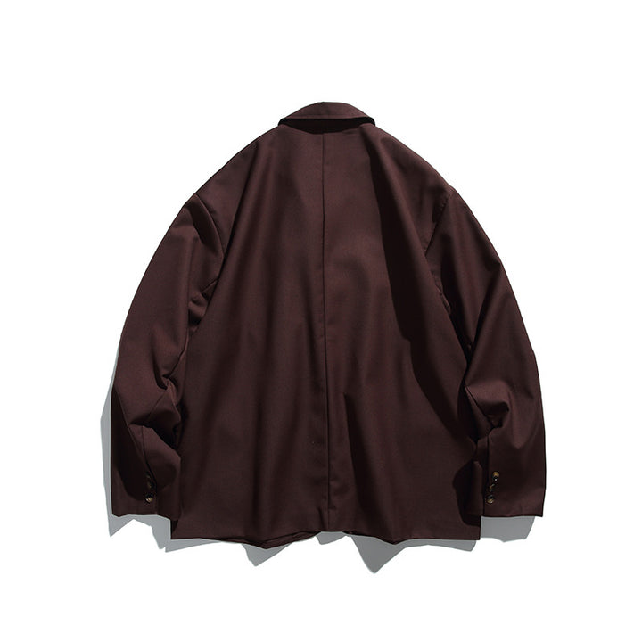 Men's Oversize Blazer in Boxy Cut with Flap Pockets and Light Padding Amarae