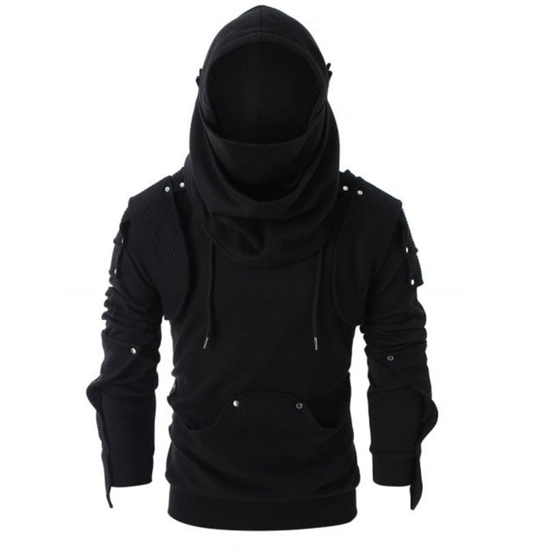 Men's Stylish Hoodie with Innovative Collar and Practical Pockets Lune London