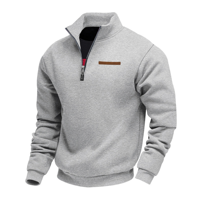 Men's trendy hoodie with half-zip and high-quality details Lune London