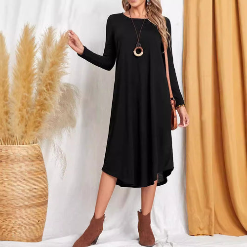 Casual maxi dress for women with practical pockets and loose fit Amarae