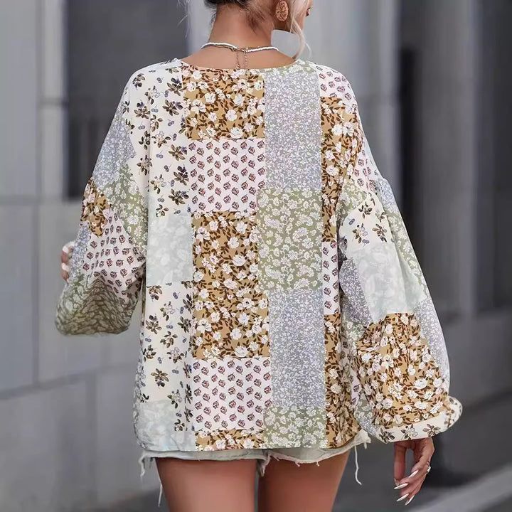 Women's blouse with a unique patchwork design Lune London