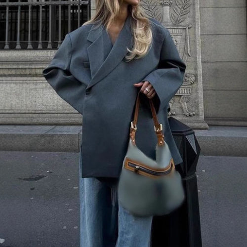 Oversized blazer for women with elegant pocket and chic lapel Amarae