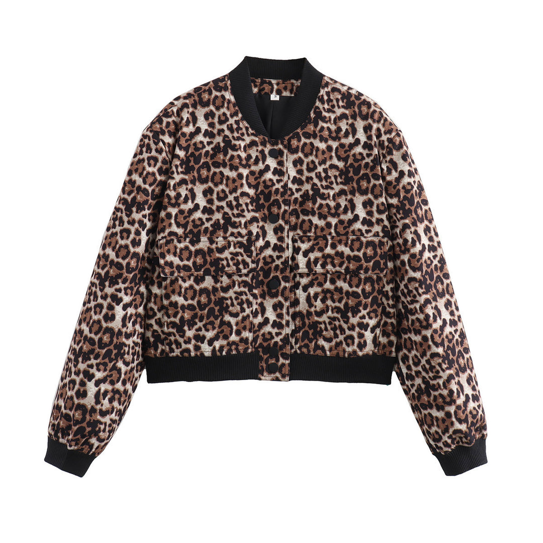 Lune London women's animal print bomber jacket
