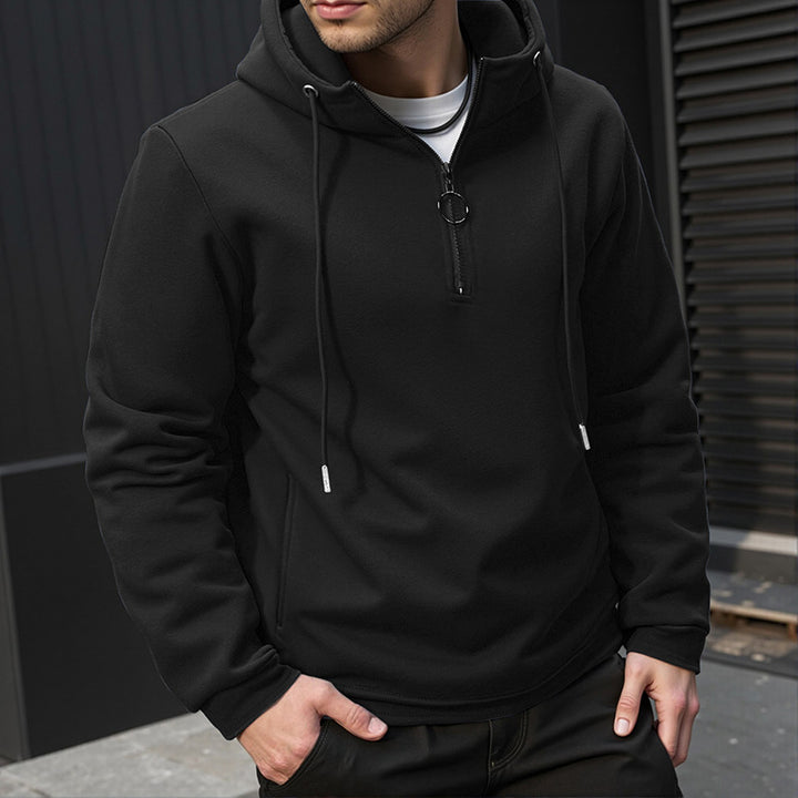 Men's hoodie with modern zipper and soft inner lining Lune London