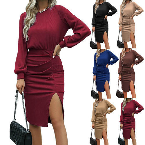 Elegant wrap dress for women with gathered design Amarae