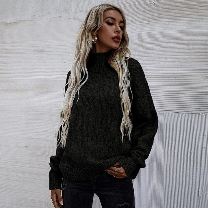 Women's sweater with high collar and relaxed oversized fit Lune London