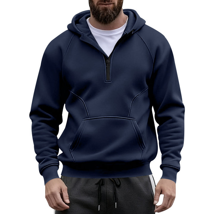 Sporty men's hoodie with modern zip closure and practical pockets Lune London