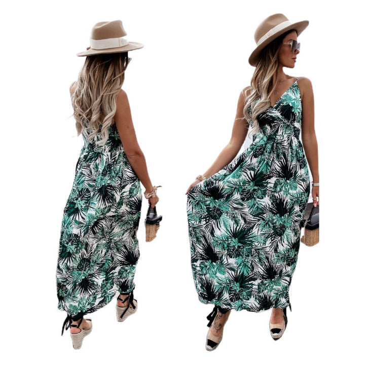 Chic and Stylish Women's Bohemian Tropical Maxi Dress