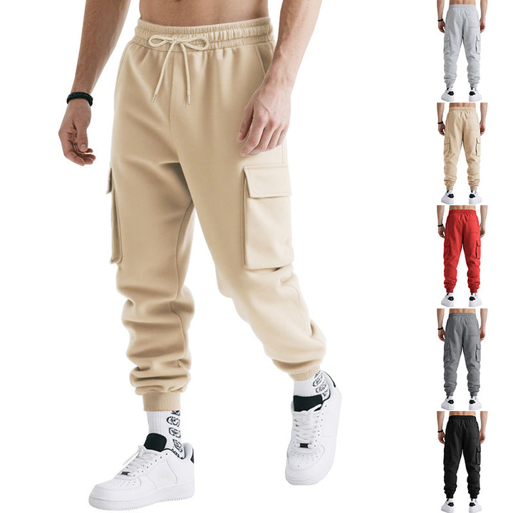 Men's cargo jogger pants with practical side pockets and elastic waist Lune London
