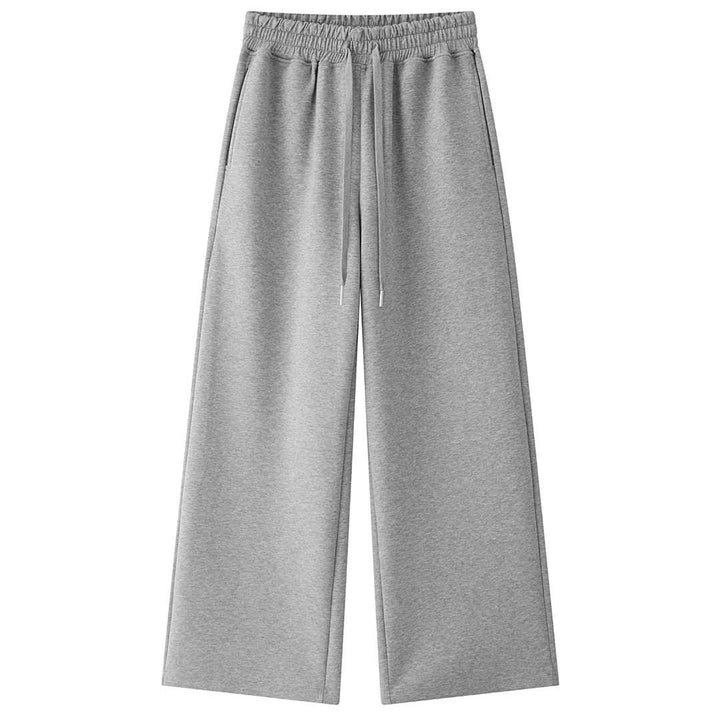 Ladies Lounge Palazzo Sweatpants in Relaxed Cut with High Elastic Waistband and Drawstring
