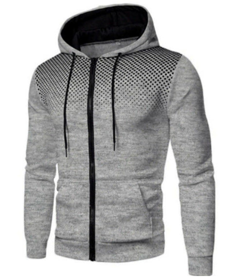 Sporty hooded sweater for men with an innovative structure and practical zip pockets Amarae